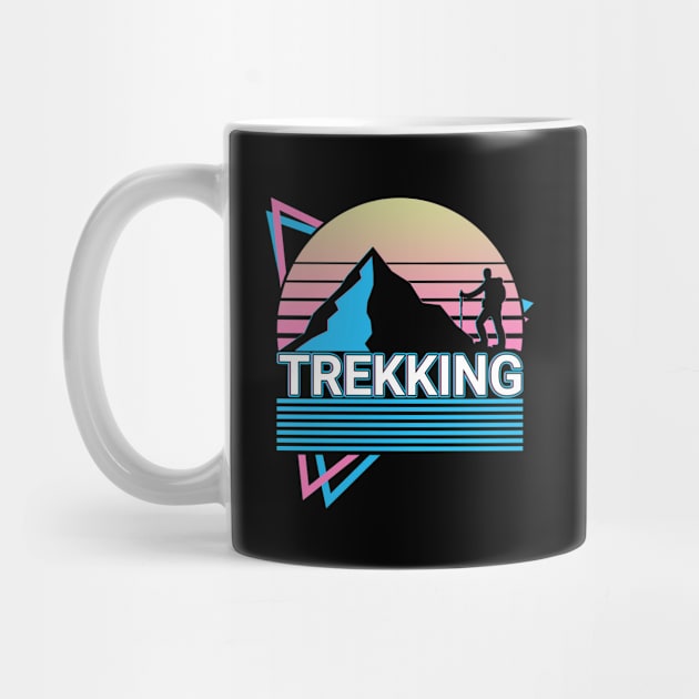 Trekking Trekker Trek Hiking Hiker Retro Gift by Alex21